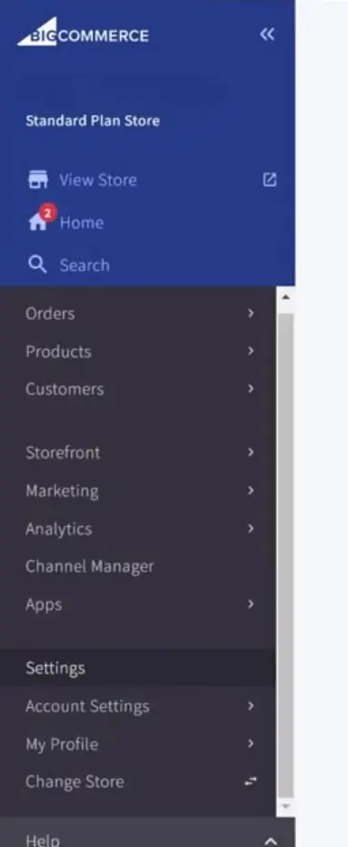 BigCommerce Multi-Channel Command Navigation