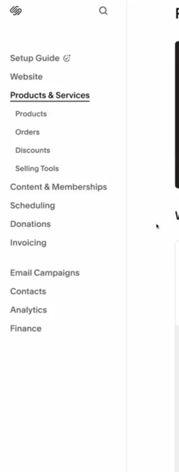 Squarespace Products and Memberships Interface